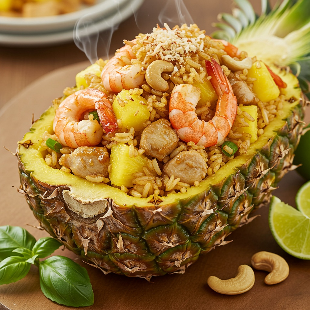 arroz frito con piña tailandés